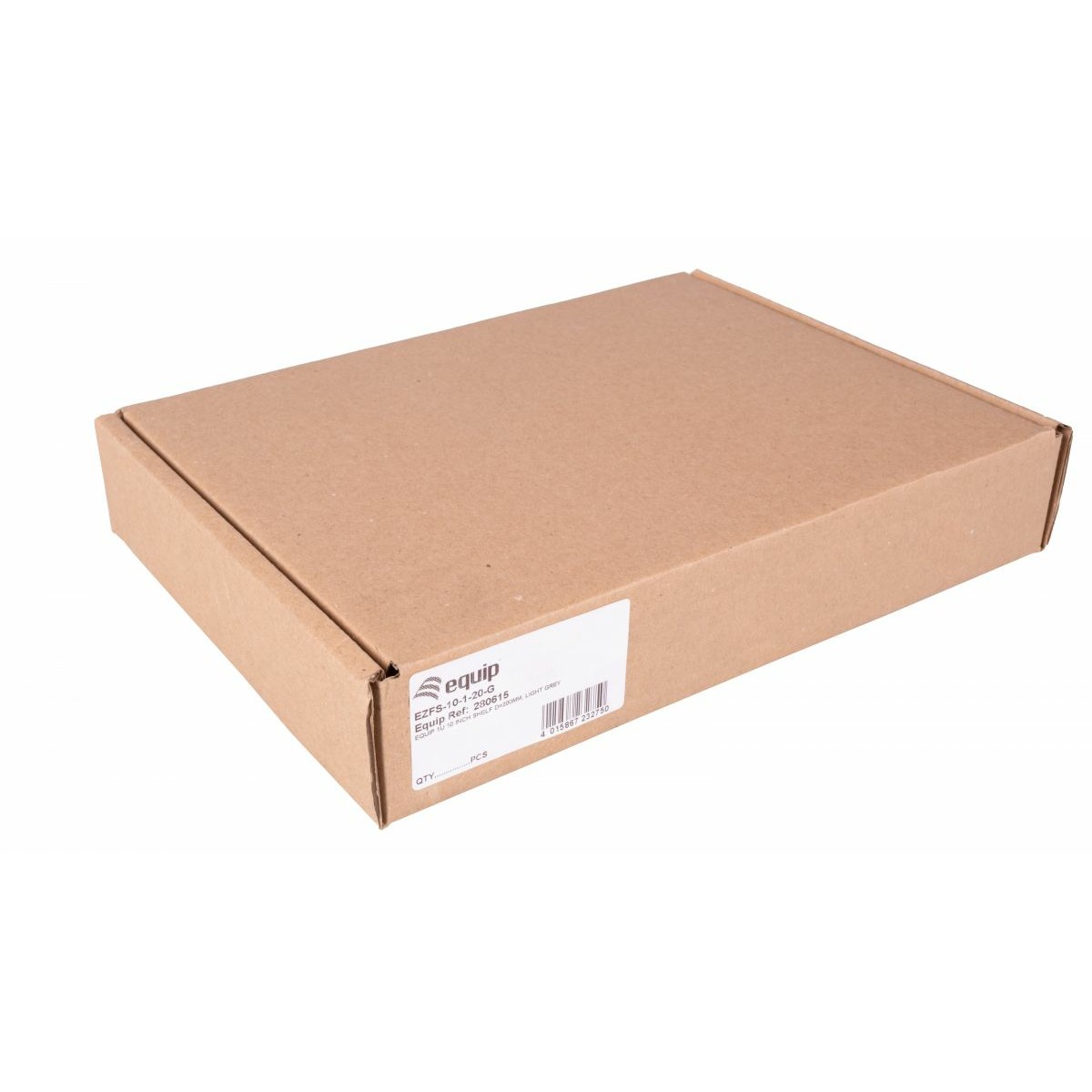 Equip Fester Fachboden 10', 1HE, 200mm, Grau