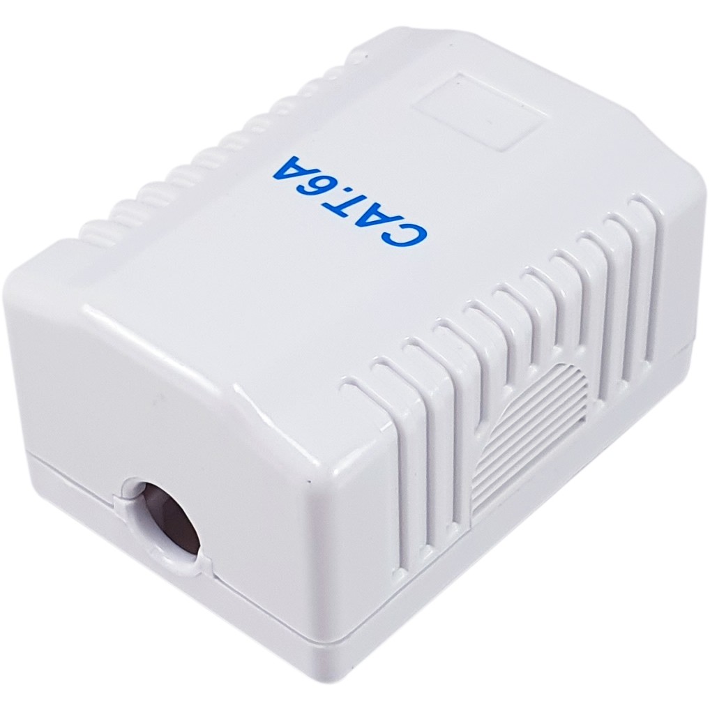 Equip Aufputzdose Cat6A 1-Port    RJ45 UTP       RAL 9010 ws Polybeutel