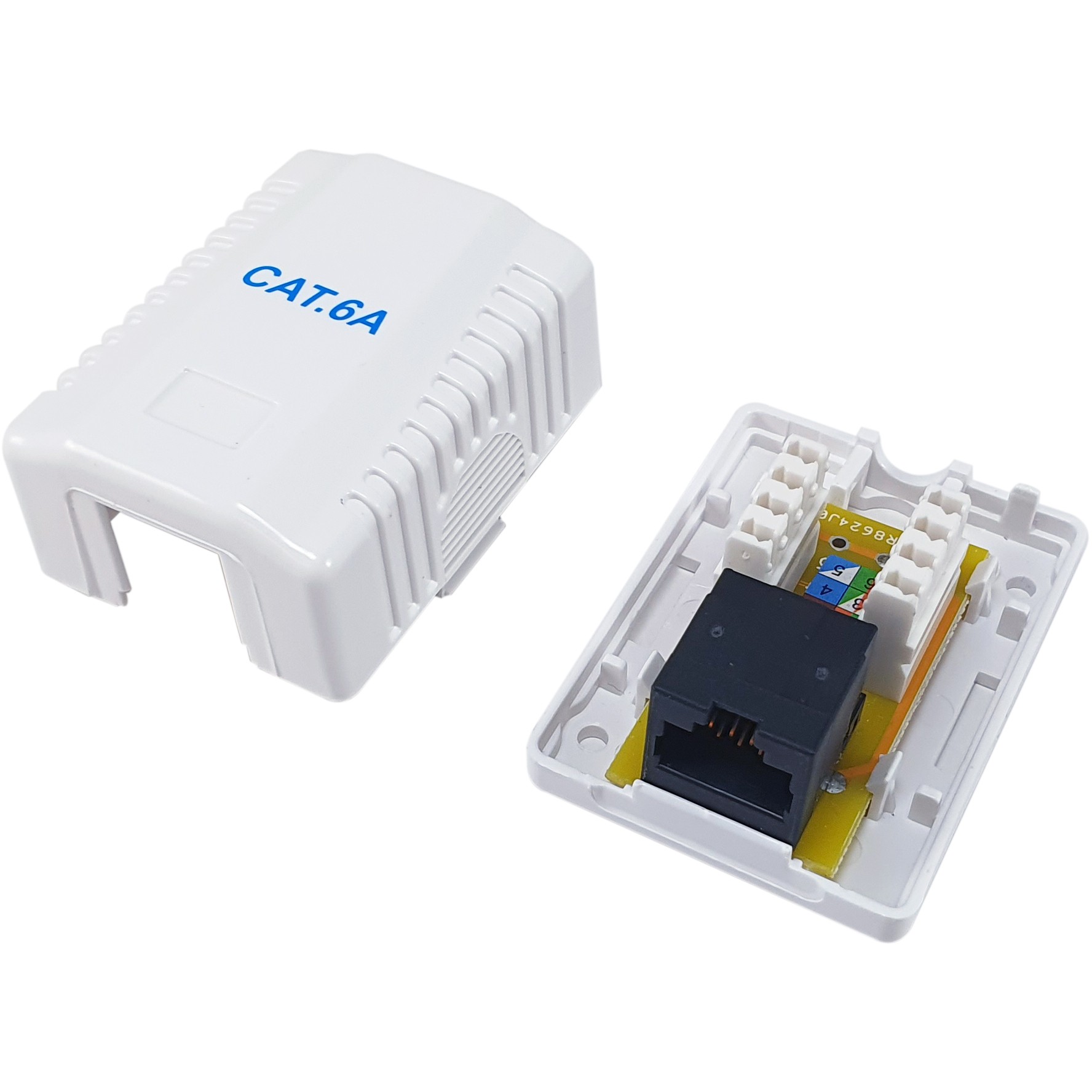 Equip Aufputzdose Cat6A 1-Port    RJ45 UTP       RAL 9010 ws Polybeutel