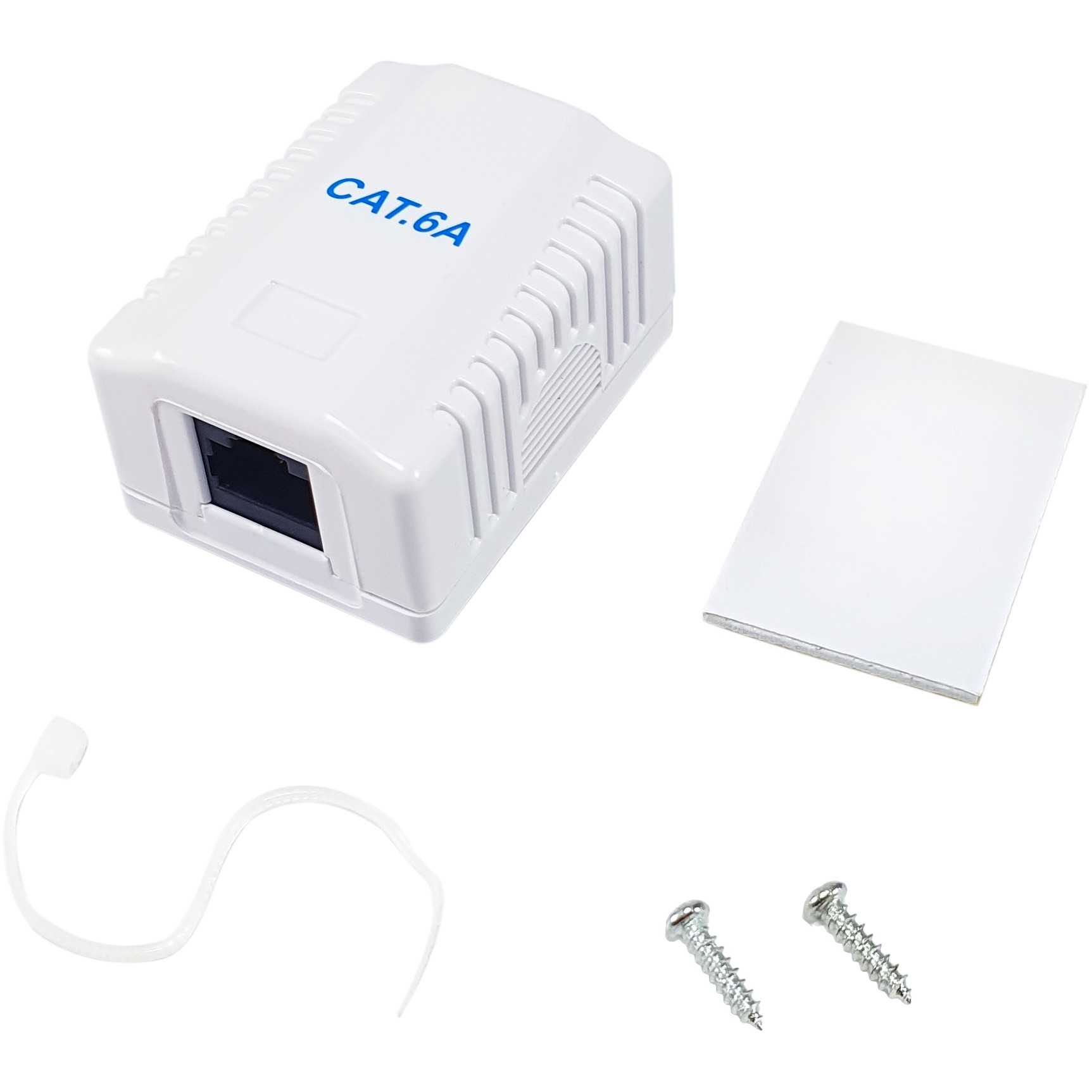 Equip Aufputzdose Cat6A 1-Port    RJ45 UTP       RAL 9010 ws Polybeutel