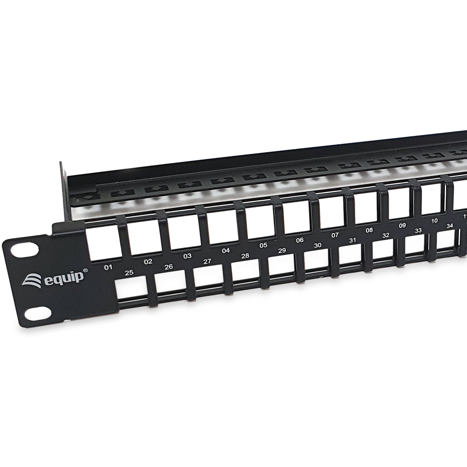 Equip 48-Port Keystone Cat.6 Ungeschirmtes Patchpanel, Schwarz