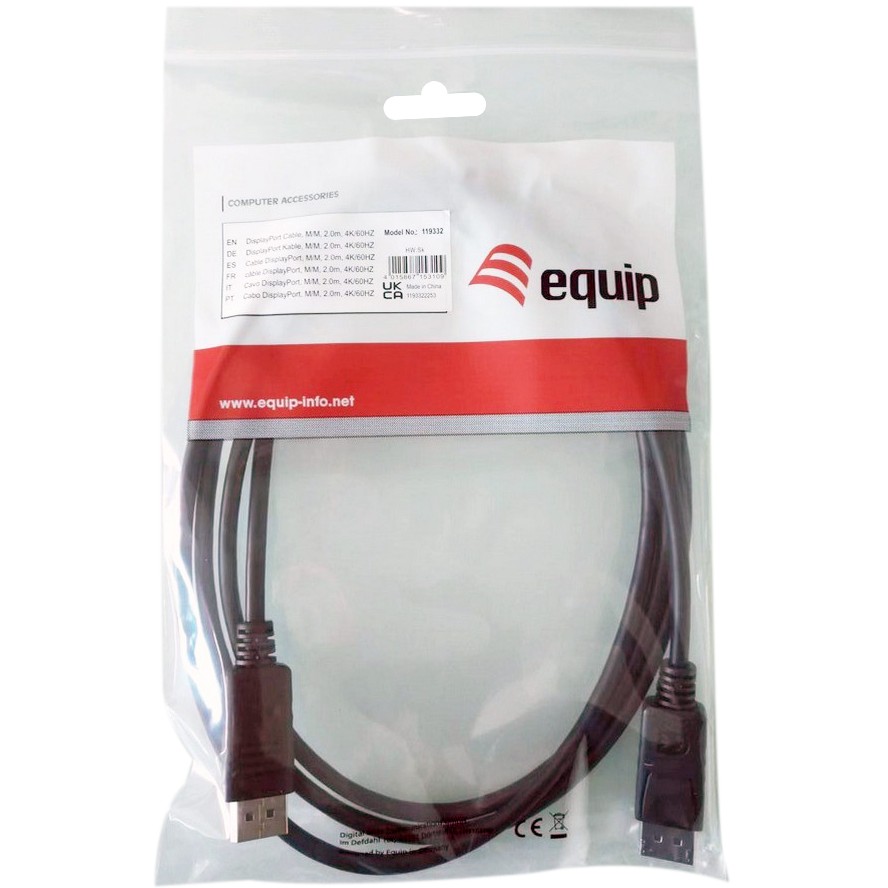Equip Displayport 1.2 Kabel, 10m, 4K/60Hz