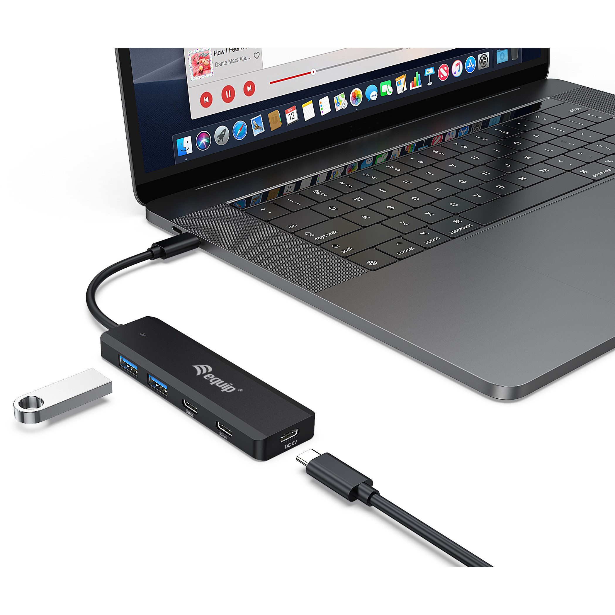 Equip USB-C 4-Port USB 3.2 Gen 1 Hub, USB-C x 2, USB-A x 2