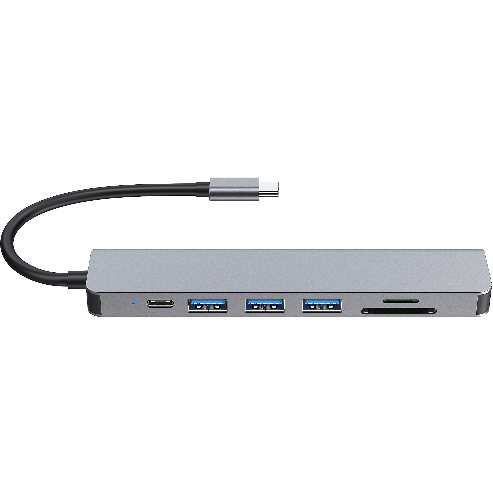 Equip USB-C 7-in-1 Multifunktionsadapter, HDMI 4K/60Hz, USB 3.2 Gen1 x 3, TF/MICRO SD, 100W USB PD