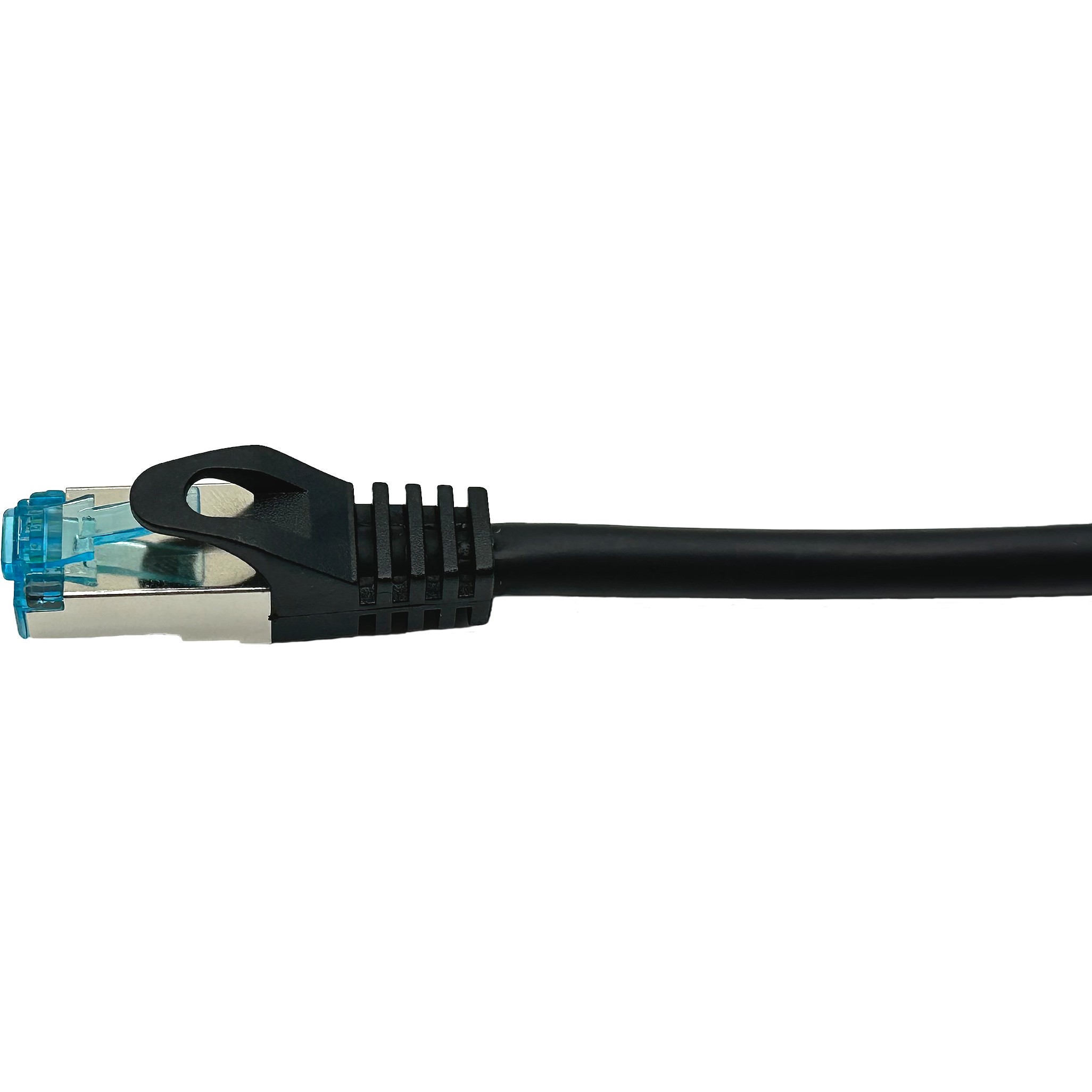 Equip Cat.6A S/FTP Patchkabel, gewinkelter zu geradem Stecker, 5,0 m, Schwarz