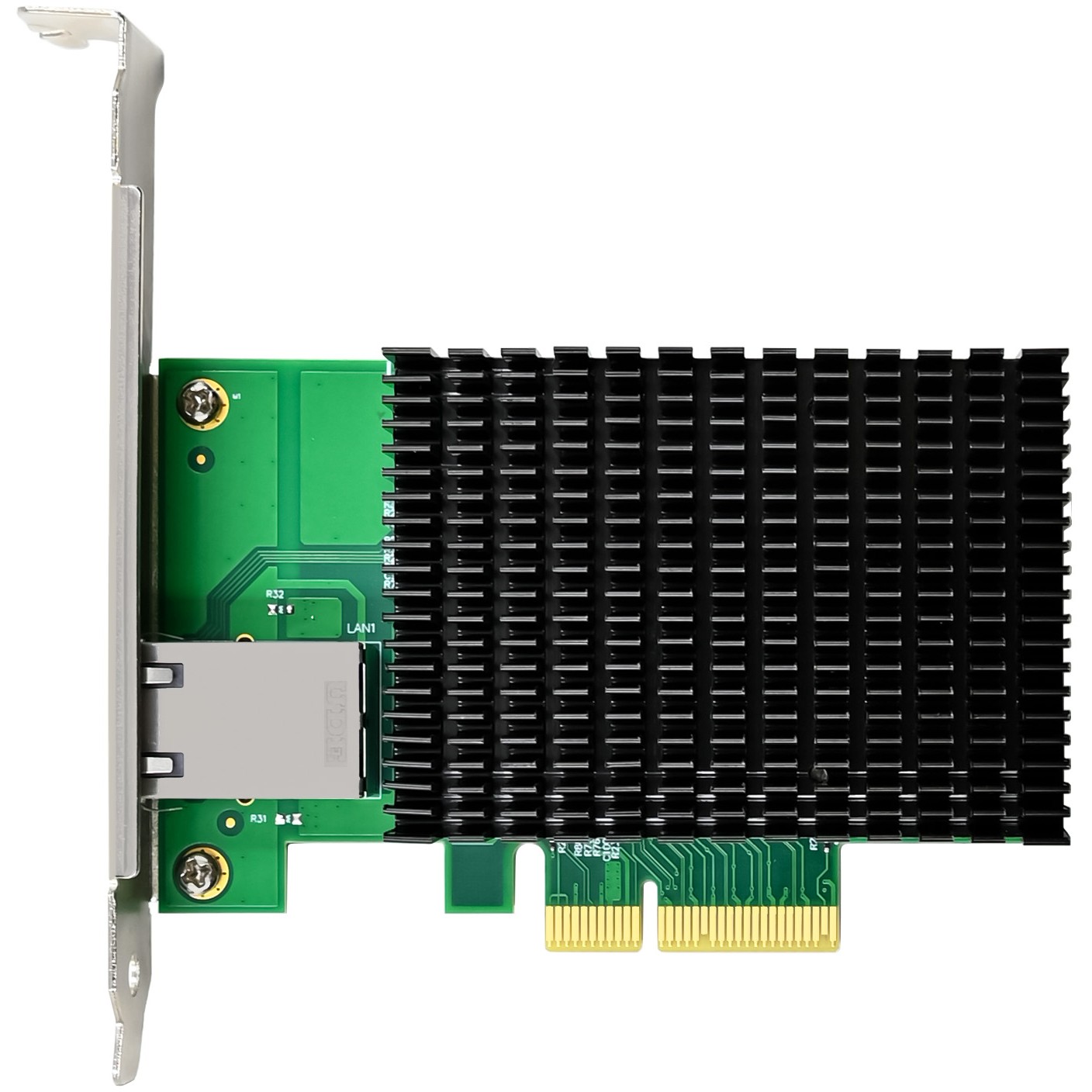 LevelOne GB PCIe4x Netzwerkkarte 1xRJ45   10Gbps        grün