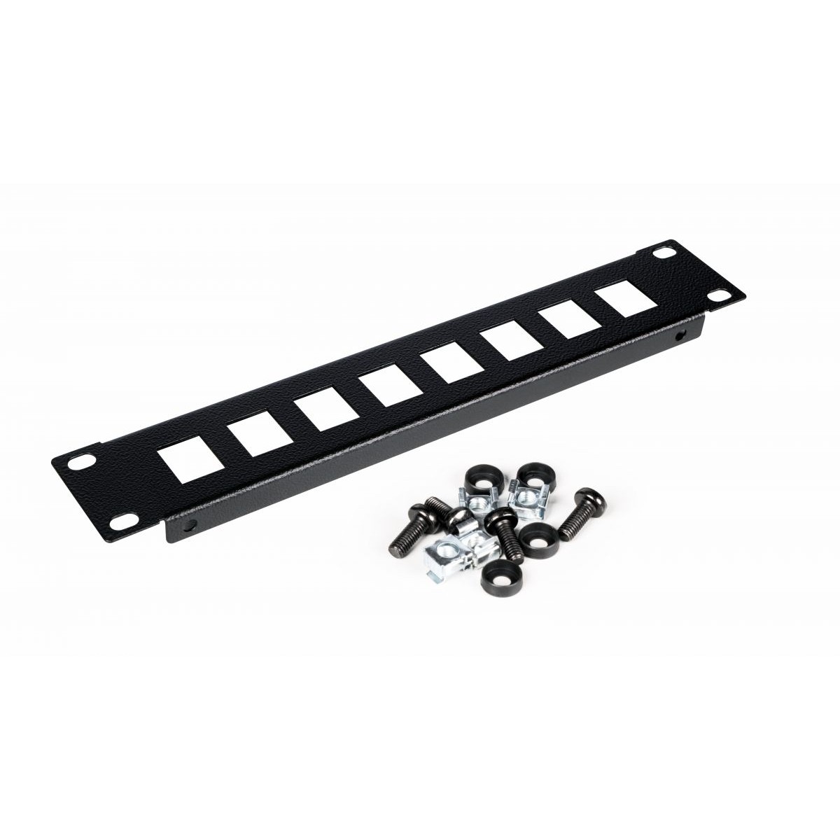 Equip 10 Patchpanel 8xRJ45 Keystone Jacks (leer) 1U schwarz