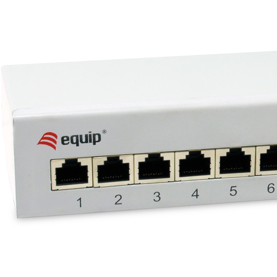 Equip Patchpanel  8xRJ45 Cat6a Desktop        500MHz RAL7035