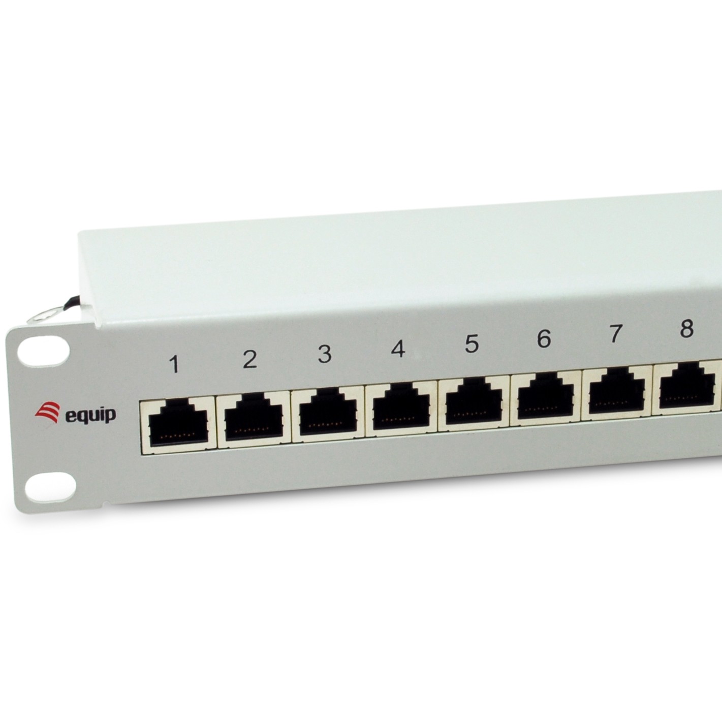 Equip 10 Patchpanel 12xRJ45 Cat6a FTP 1U     500MHz RAL7035