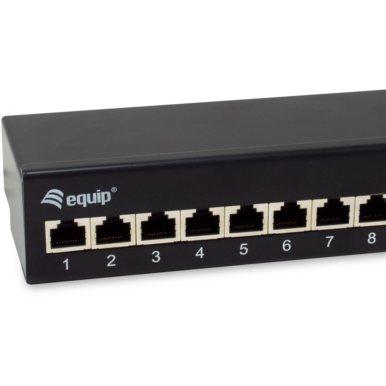 Equip Patchpanel 12xRJ45 Cat6a Desktop        500MHz RAL9005