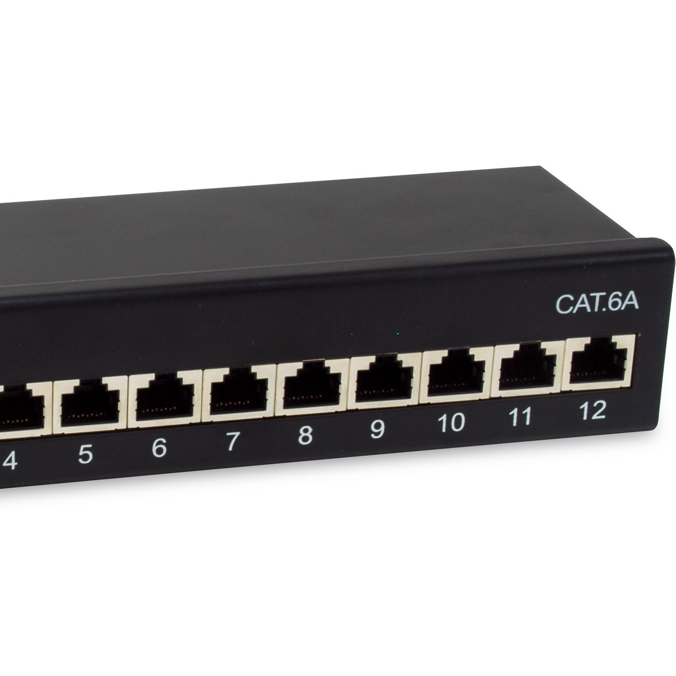 Equip Patchpanel 12xRJ45 Cat6a Desktop        500MHz RAL9005
