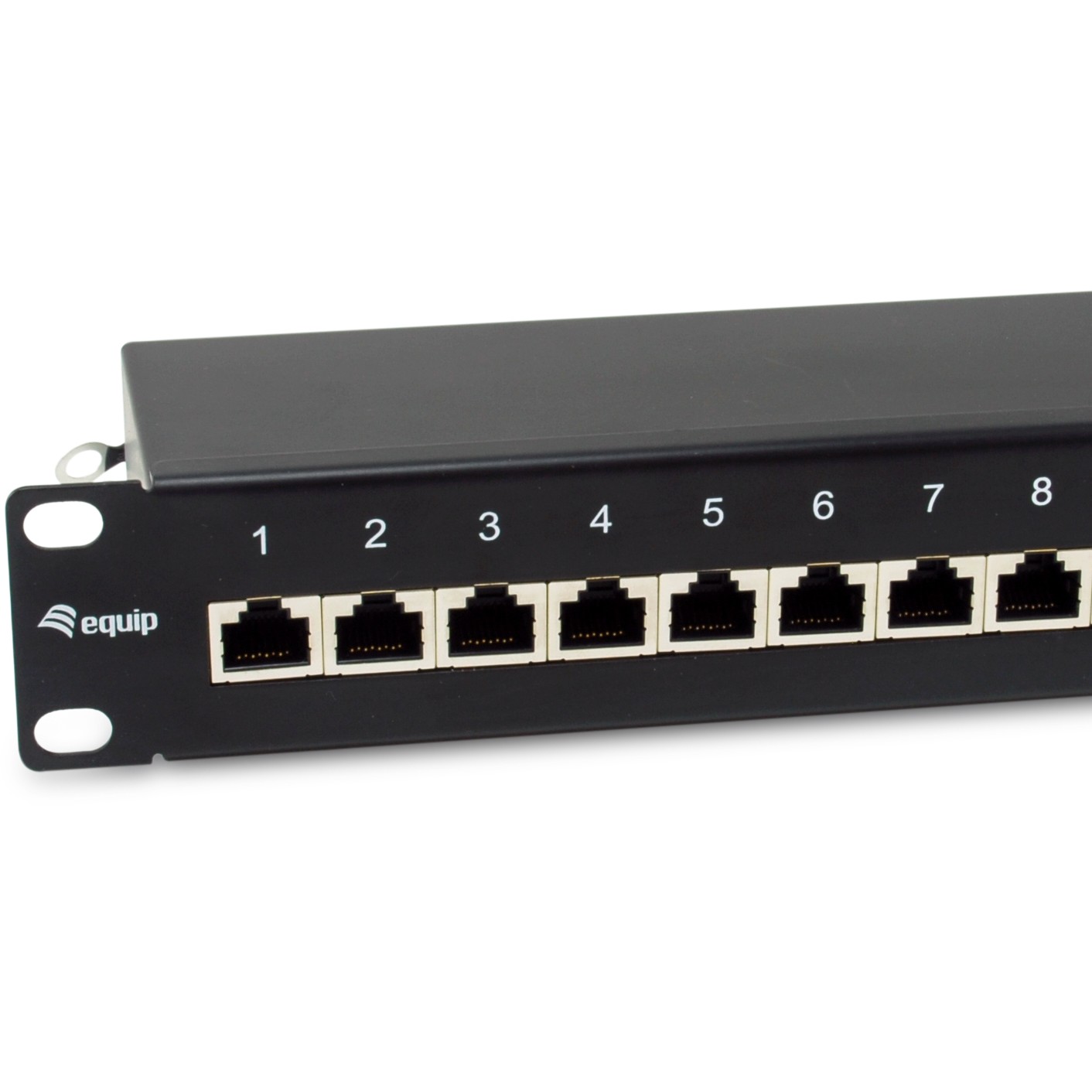 Equip 10 Patchpanel 12xRJ45 Cat6a FTP 1U     500MHz RAL9005