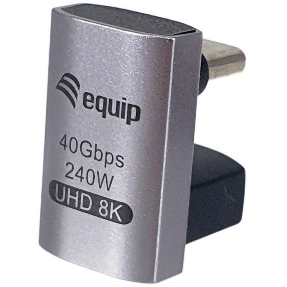 Equip Adapter USB-C->USB-C 180°          40Gbps PD 240W 2Stk