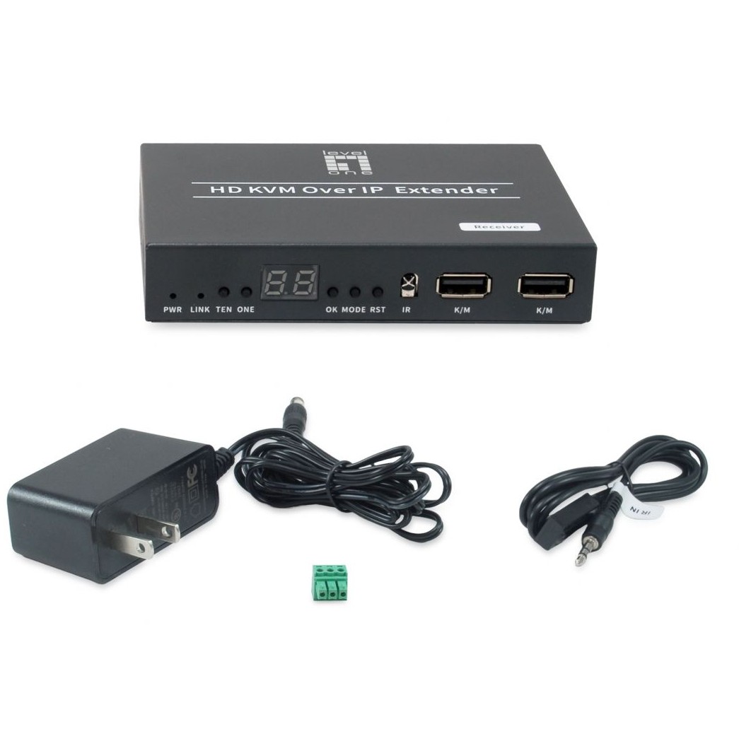 LevelOne HDMI über IP PoE Empfänger USB-A            150m sw