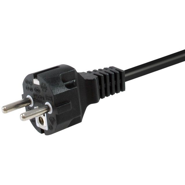 Equip Stromkabel CEE 7/7->CEE 7/3 St/Bu   schwarz      3.00m