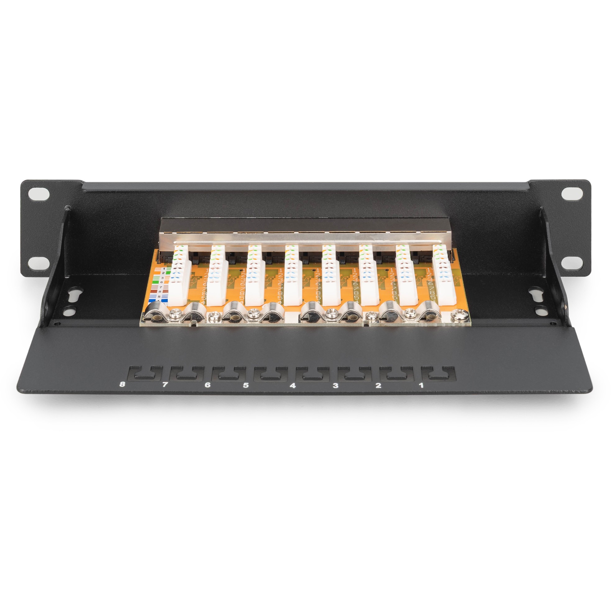 DIGITUS Patchpanel 1HE  8-Port Cat6  ClassE geschirmt schw.