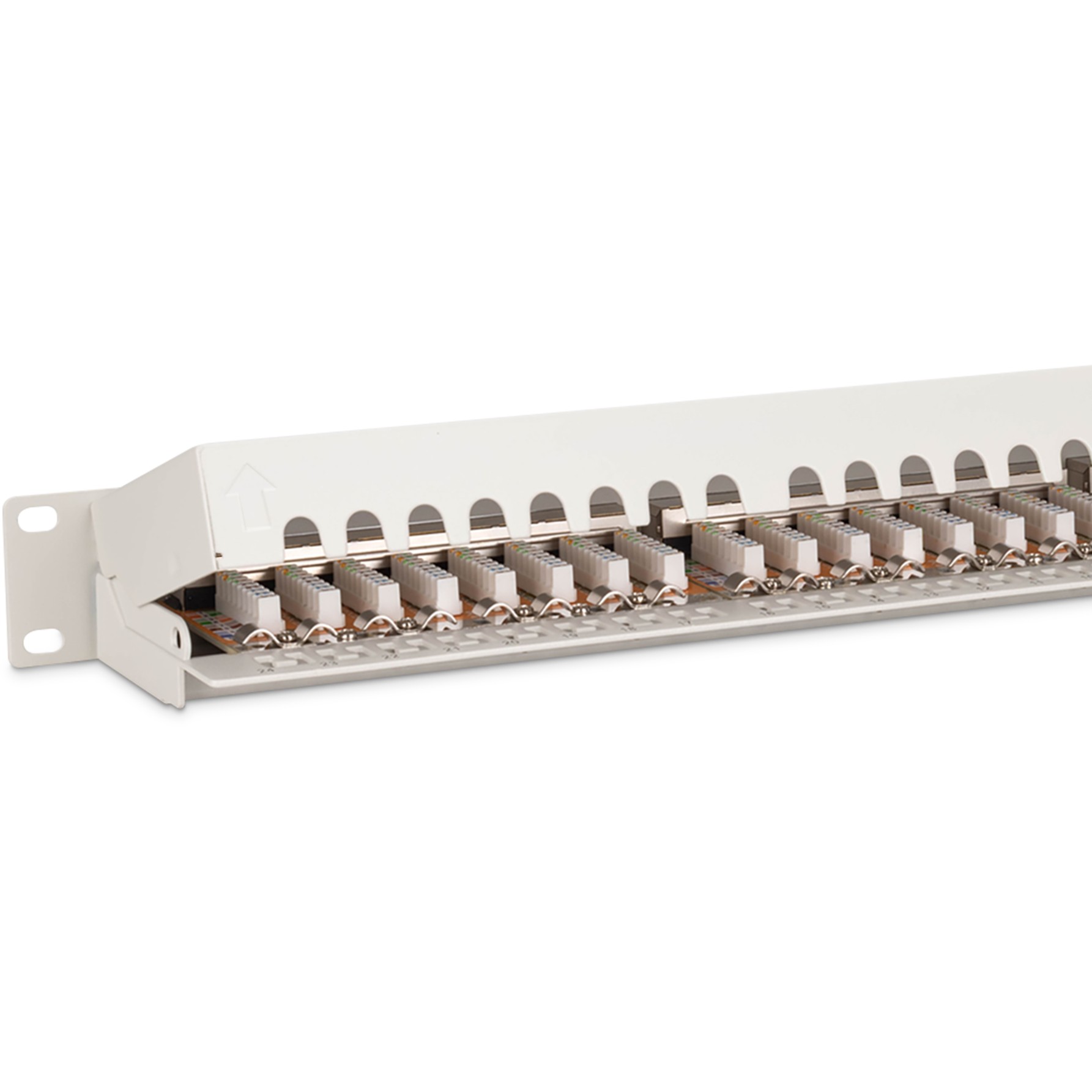 DIGITUS Patchpanel   1HE 24-Port Cat6     geschirmt grau