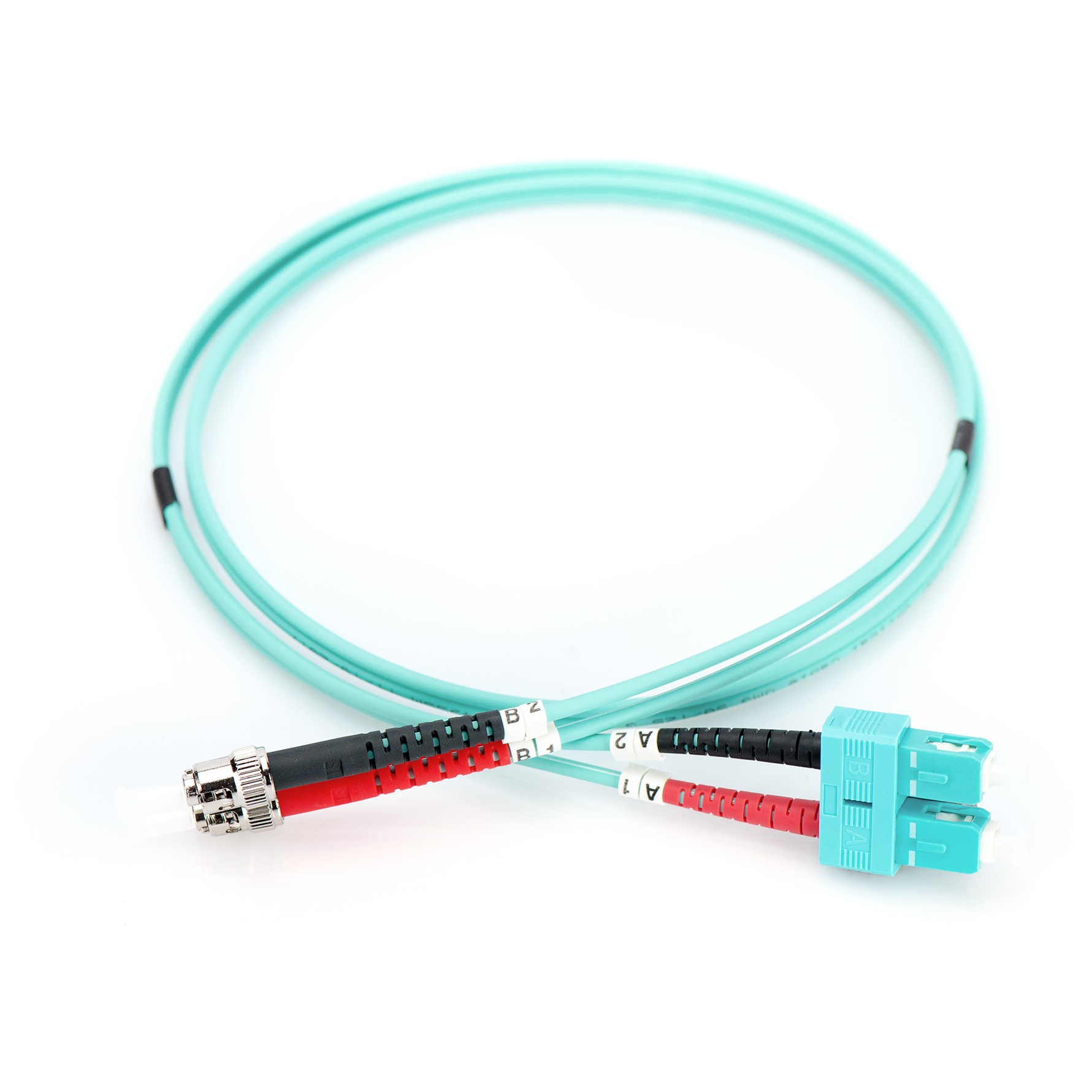 DIGITUS LWL Patchkabel ST -> SC 2.00m Multimode Duplex OM3