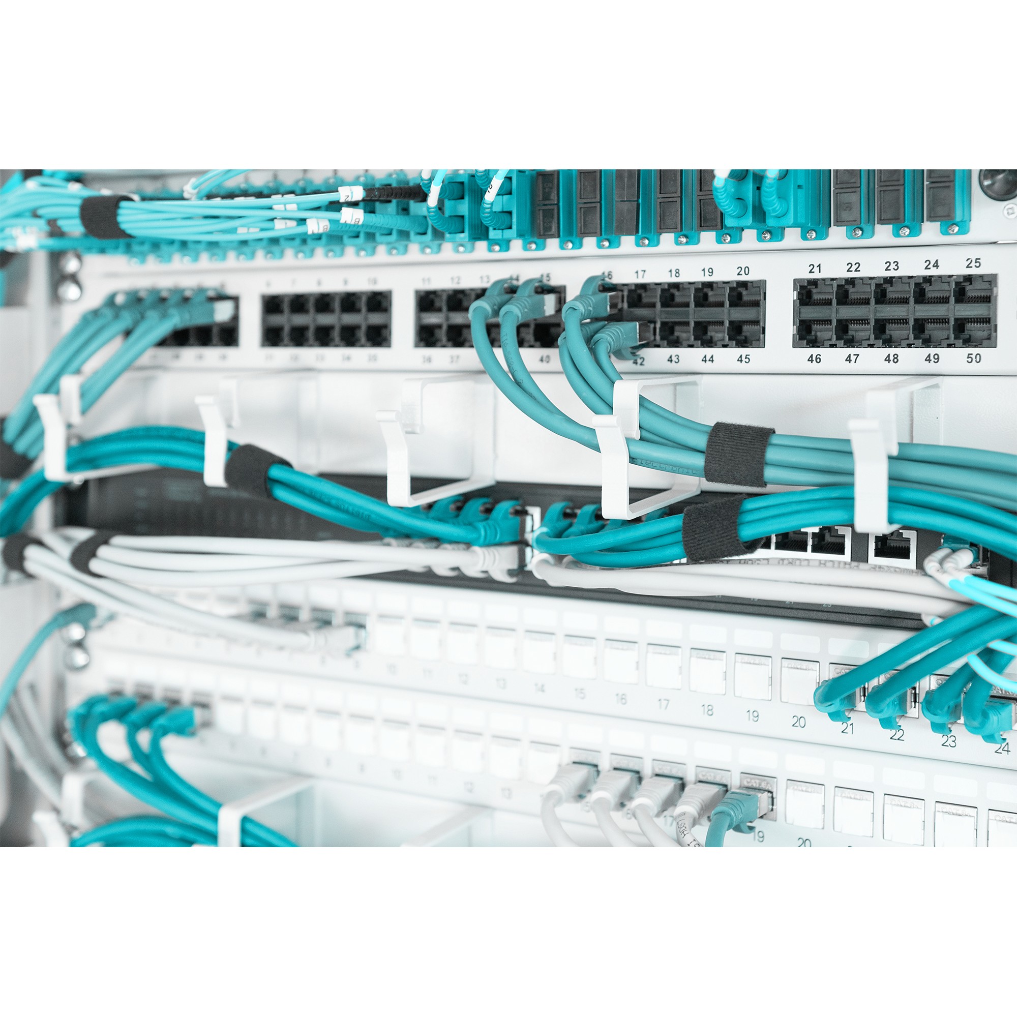 DIGITUS Rangierpanel 1HE 5x Ringe 40x60mm grau