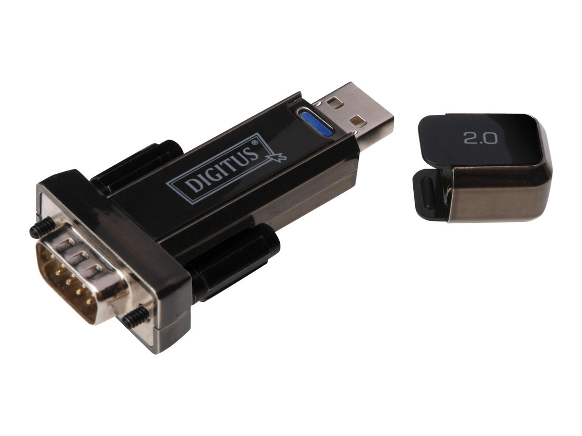 DIGITUS Adapter USB2.0/A -> seriell  D-Sub9 St/St + 0.8m Kab retail