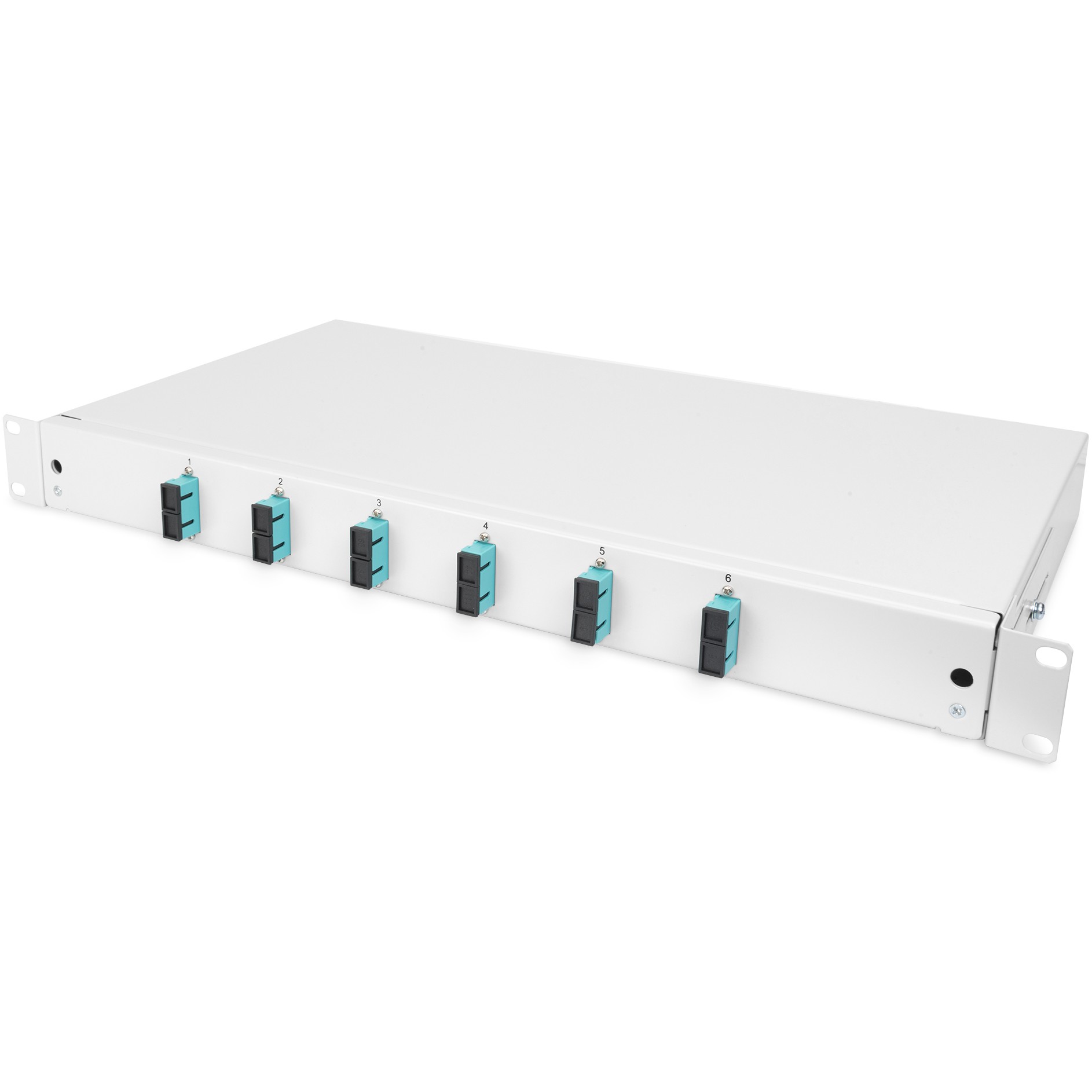 DIGITUS LWL Spleißbox 1HE bestückt  6x SC DX OM3 grau