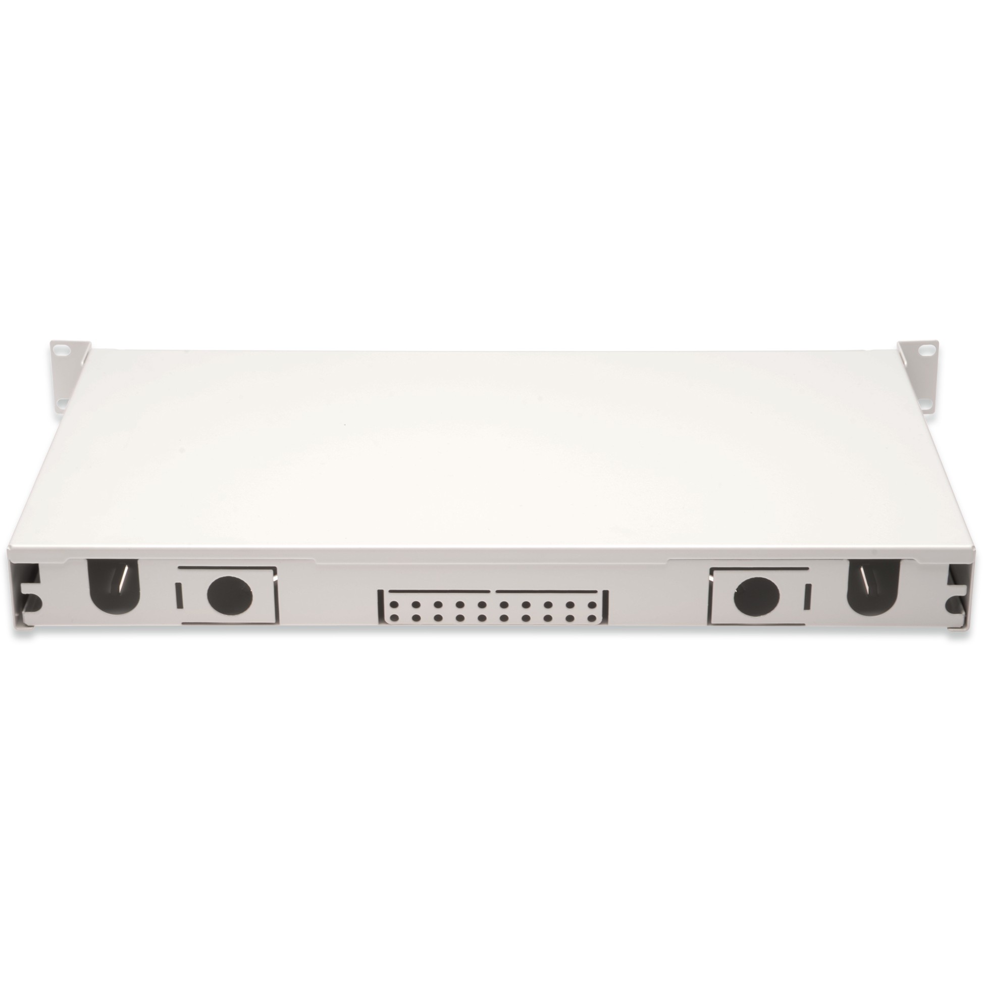 DIGITUS LWL Spleißbox 1HE bestückt 12x LC DX OM3 grau