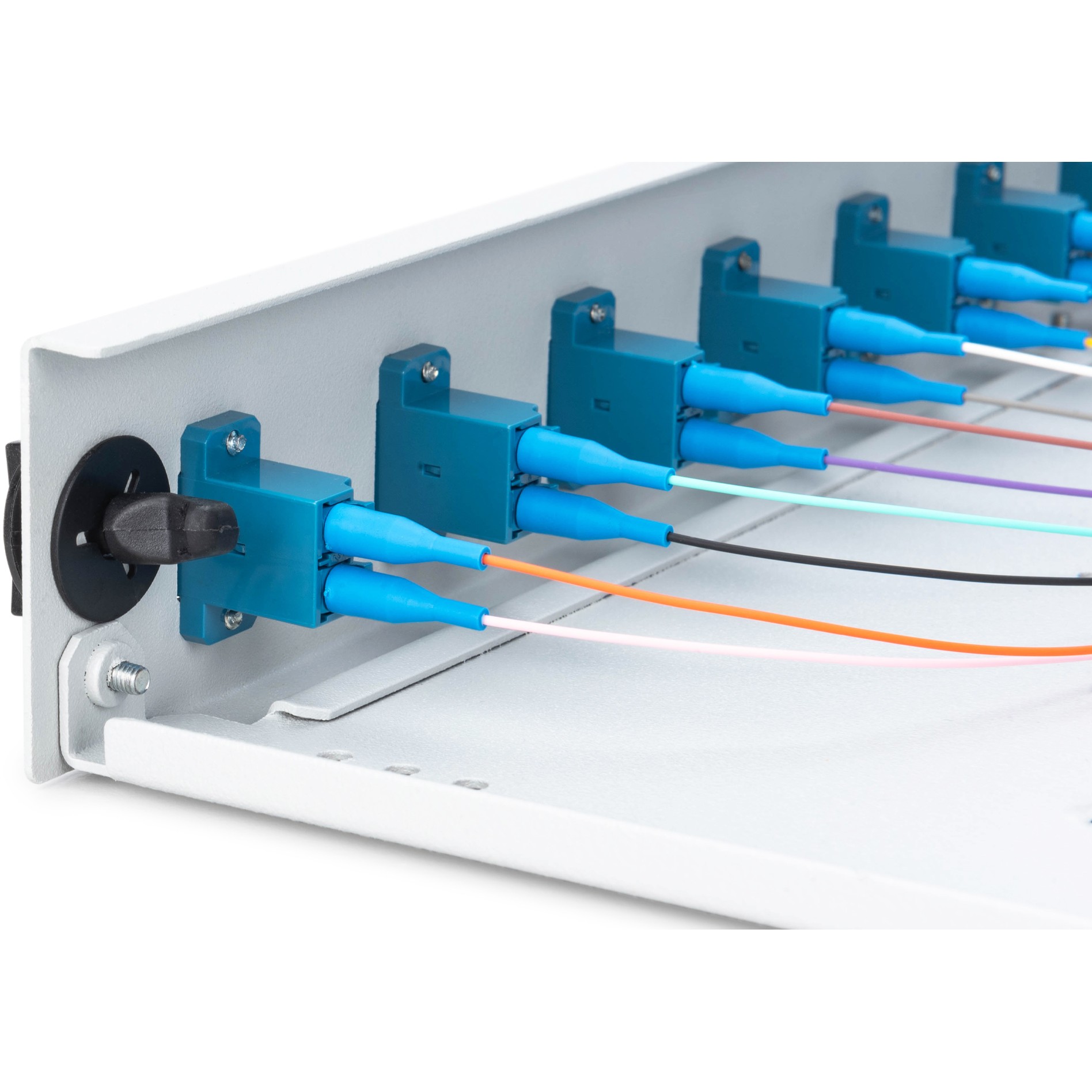 DIGUTUS LWL Spleißbox 1HE bestückt 12x LC DX OS2 grau