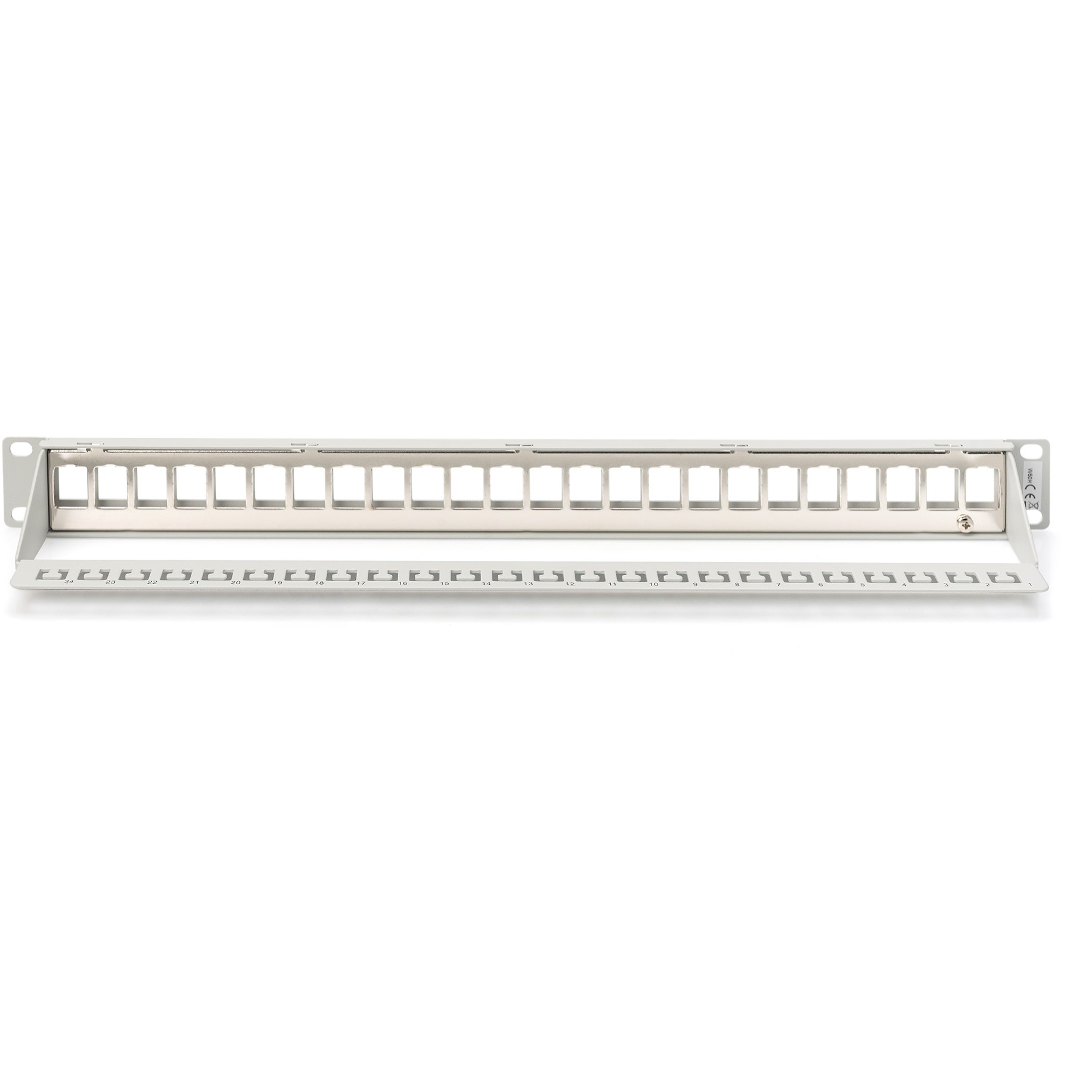 Modular Patch-Panel leer 1HE DN-91410 geschirmt RAL7035, für 24 Keystone Jacks