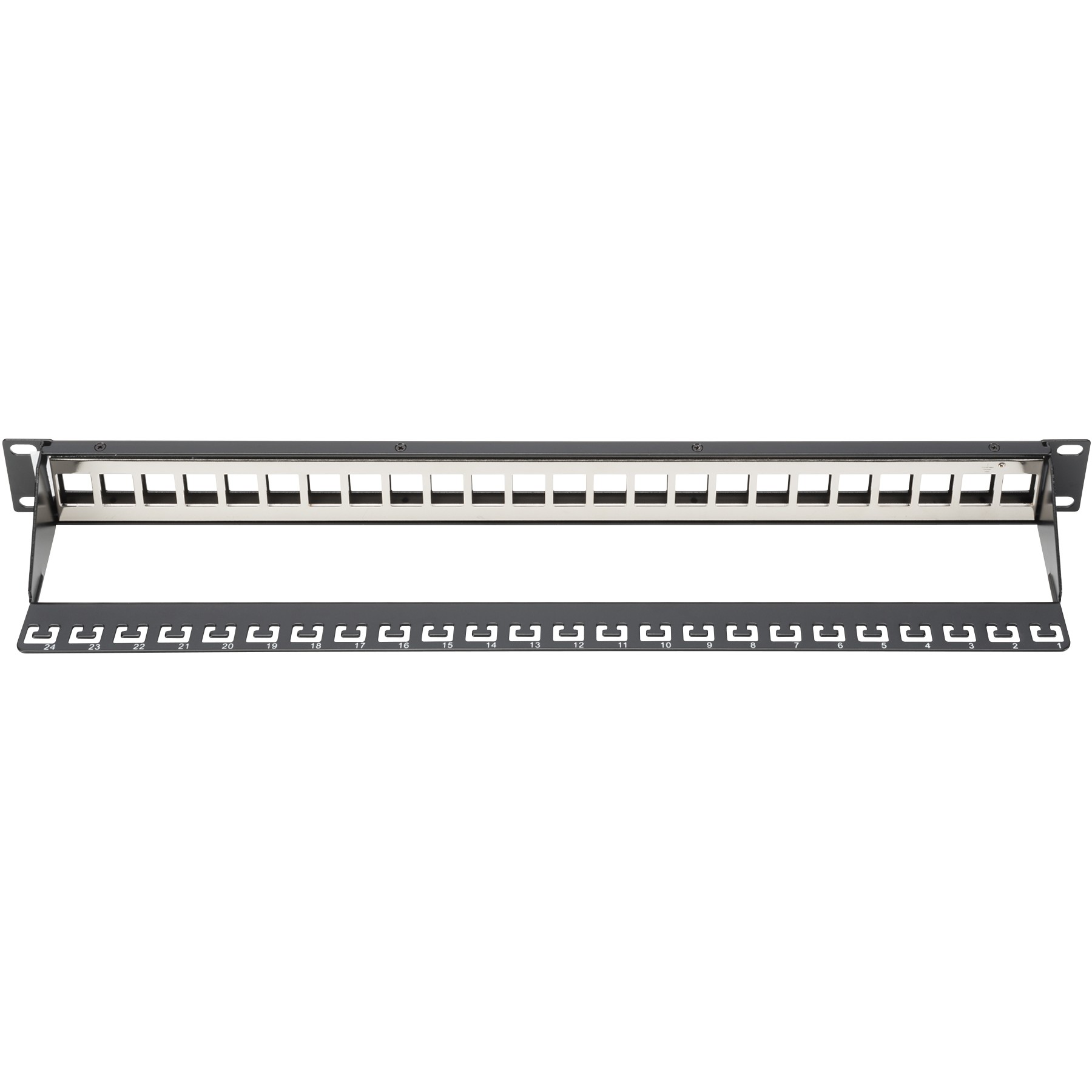 Assmann Modulares Patch Panel DN-91411 leer 24-Port 1HE RAL 9005