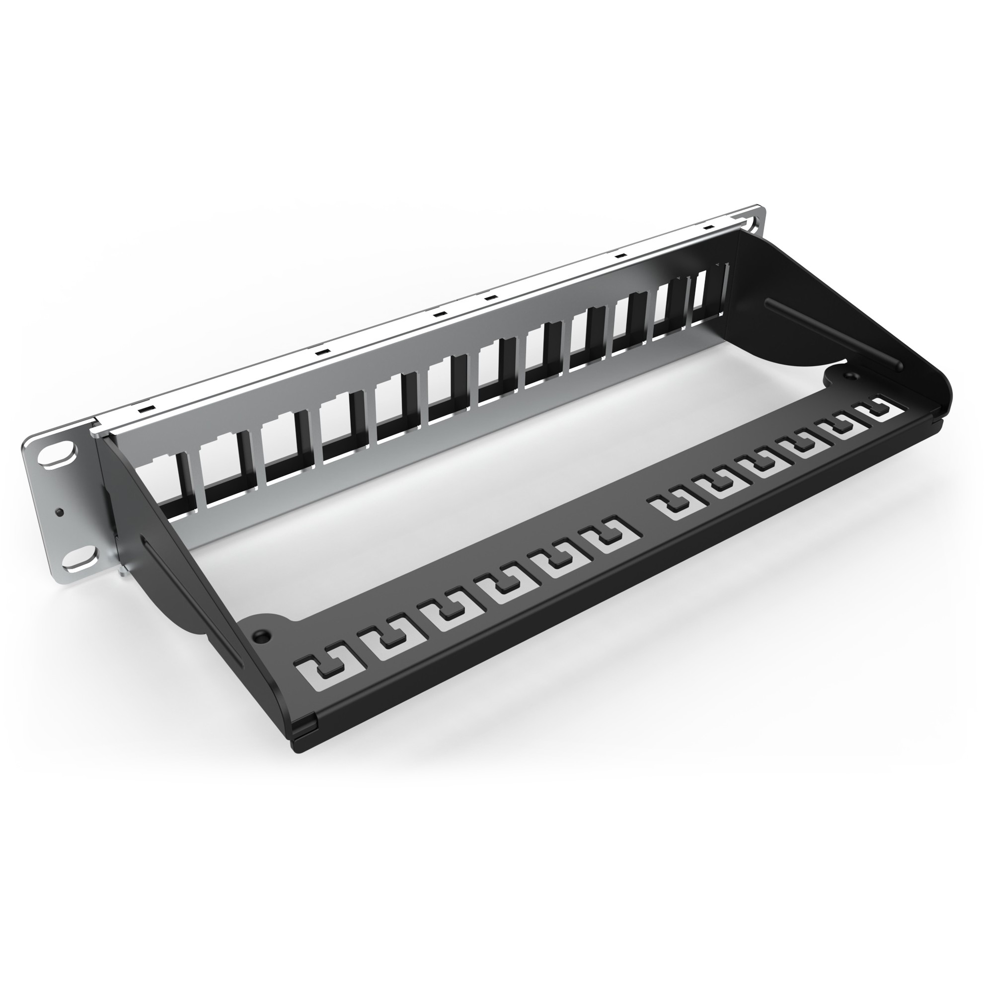 DIGITUS Patchpanel 1HE 12-Port   Modular              schw.