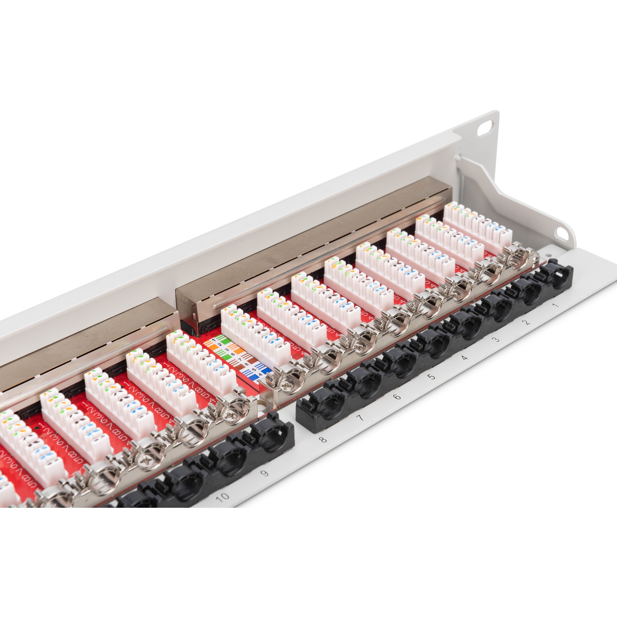 DIGITUS Patchpanel 1HE 24-Port Cat6a geschirmt lichtgrau