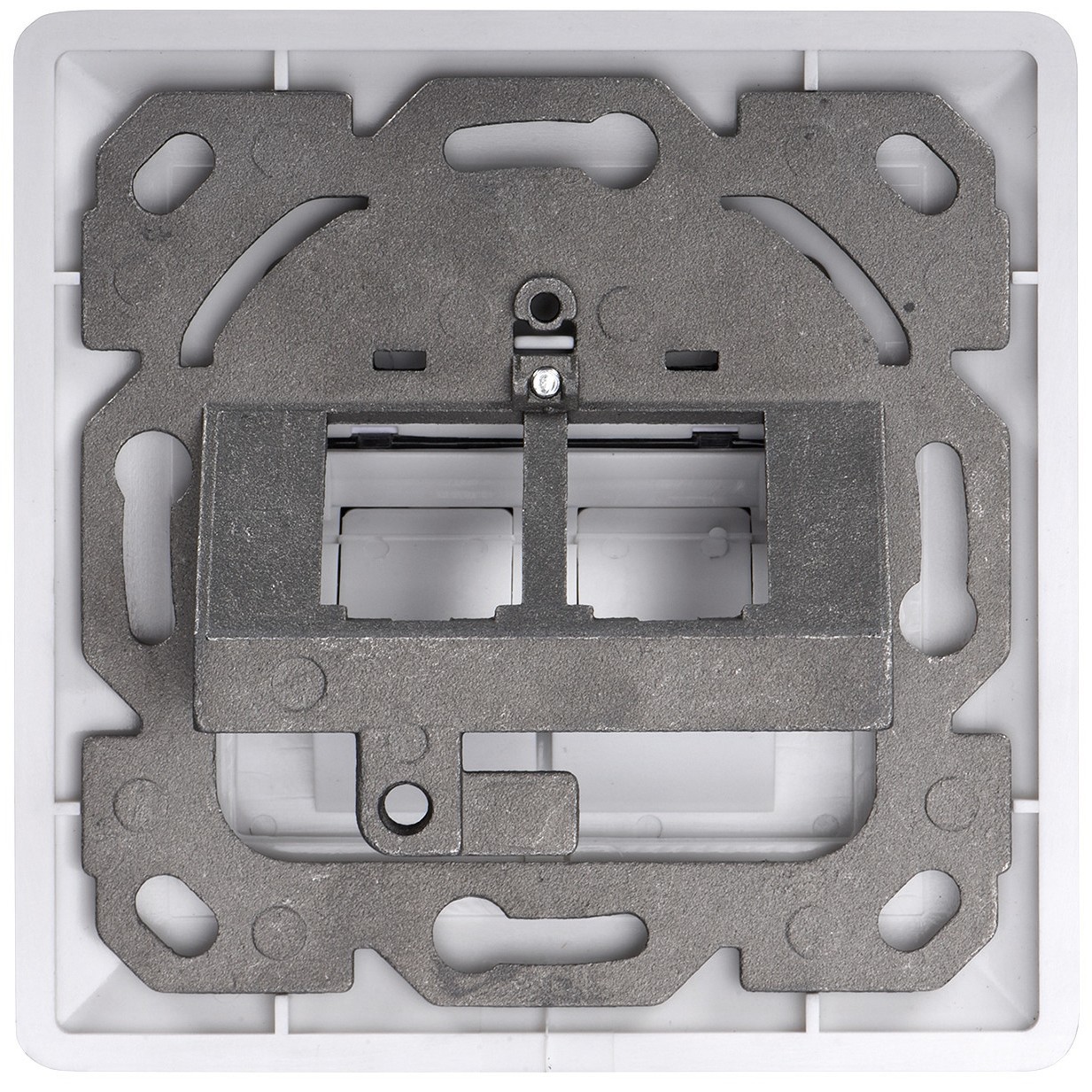 DIGITUS Leerdose für Keystone Module 2xRJ45 Rahmen 80x80