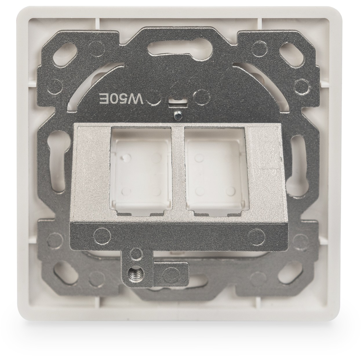 DIGITUS Leerdose für Keystone Module 2xRJ45 Rahmen 80x80