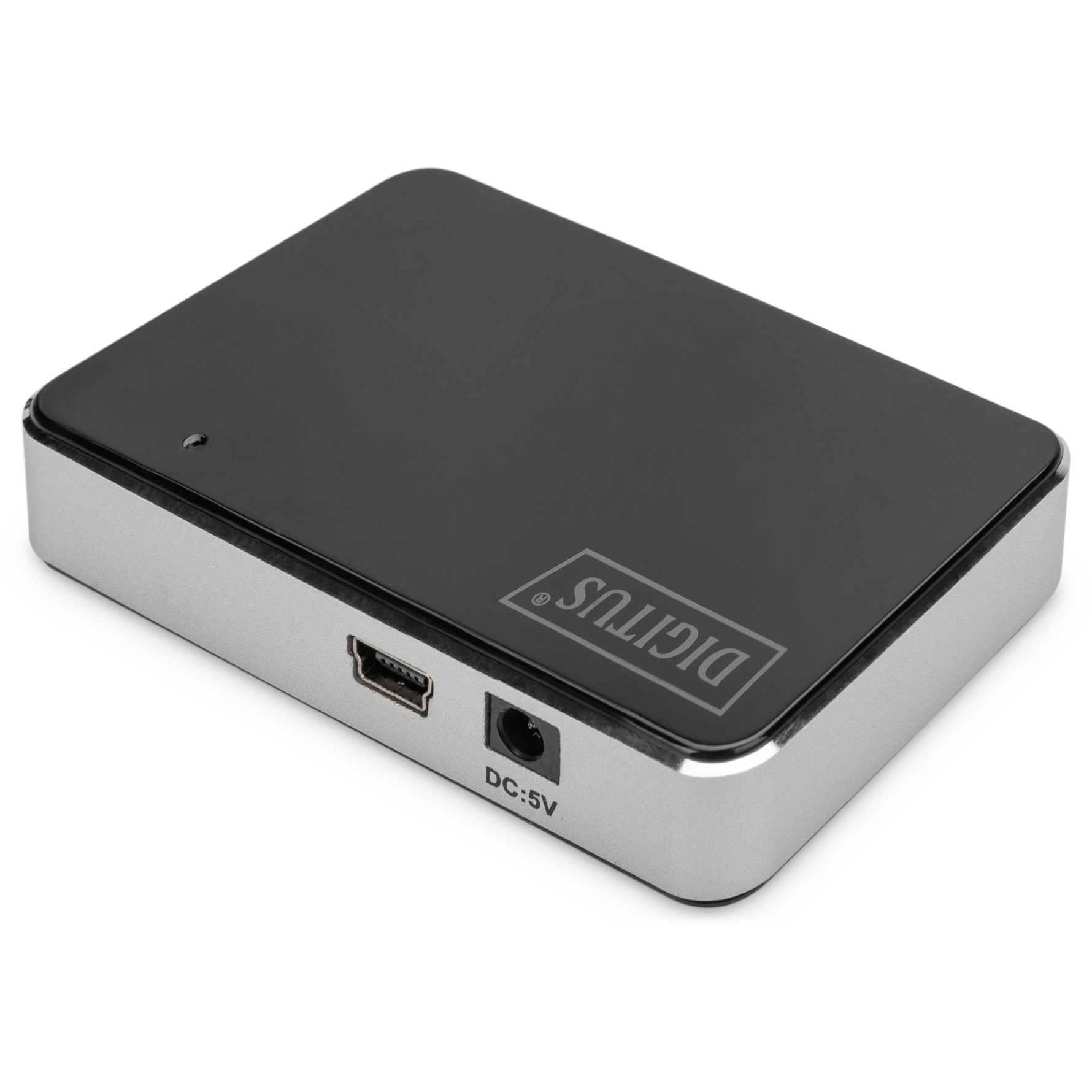 DIGITUS USB-Hub    4-Port 2.0->4xA2.0 m.Netzteil    schwarz