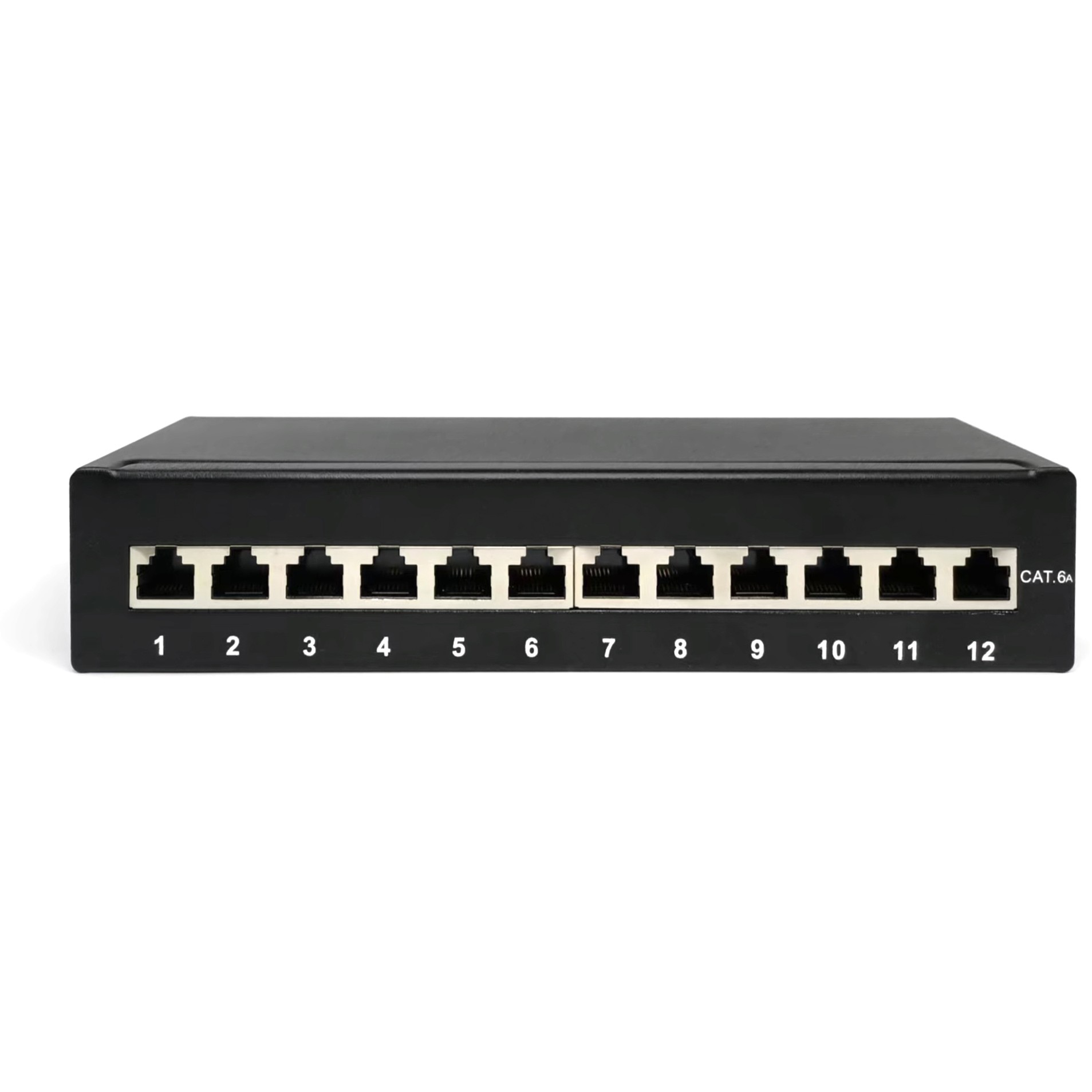 DIGITUS Patchpanel 1HE 12-Port Cat6A   geschirmt schwarz