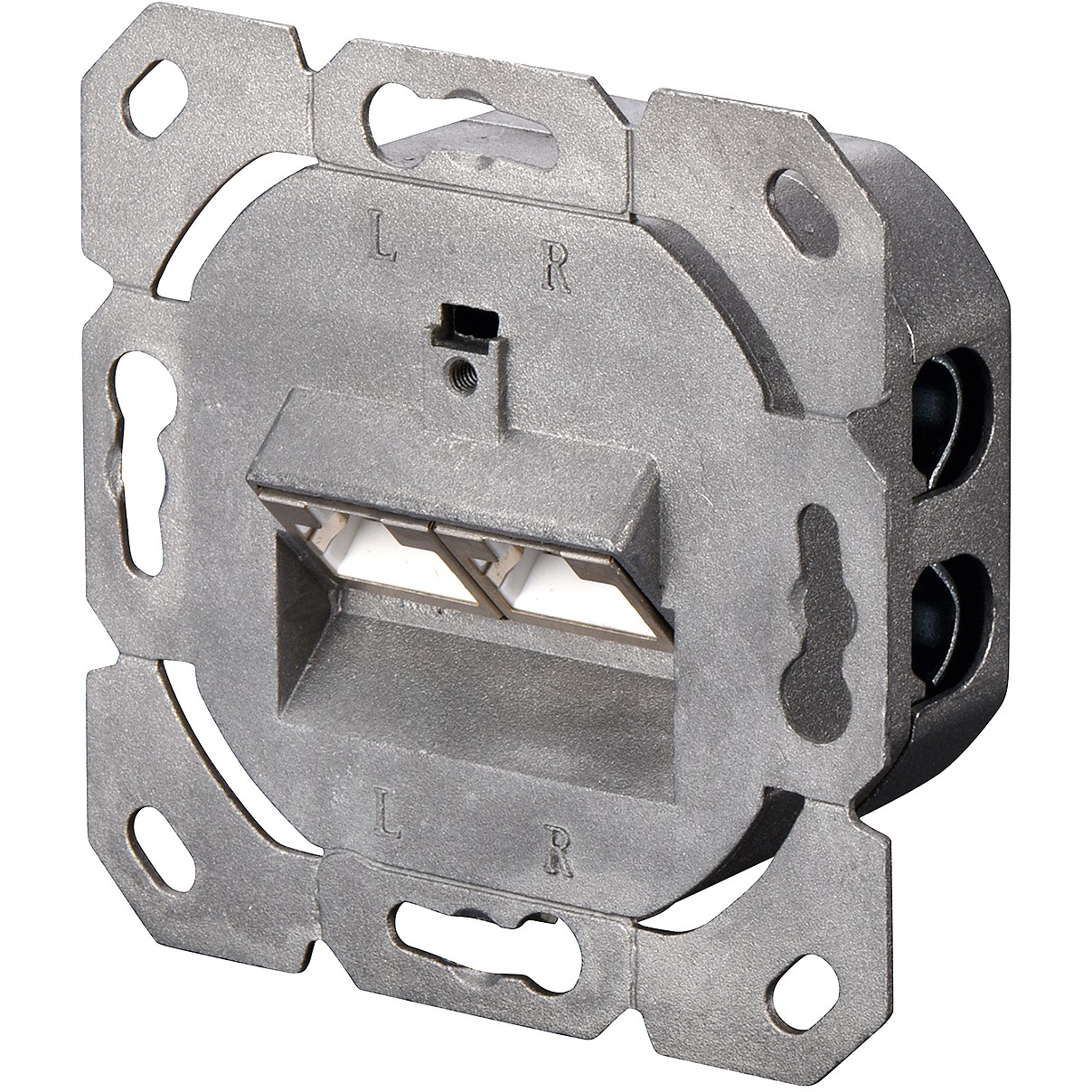 ASSM CAT 6A Klasse EA LSA DN-9008-1 Netzwerkdose 2xRJ45 designf. horizontal