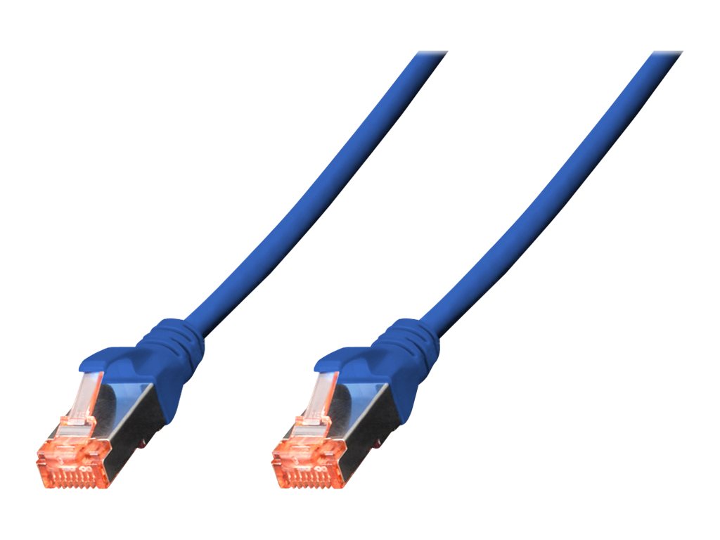 DIGITUS Patchkabel Cat6  S/FTP 2xRJ45  2.0m blau Hebelschutz Polybeutel