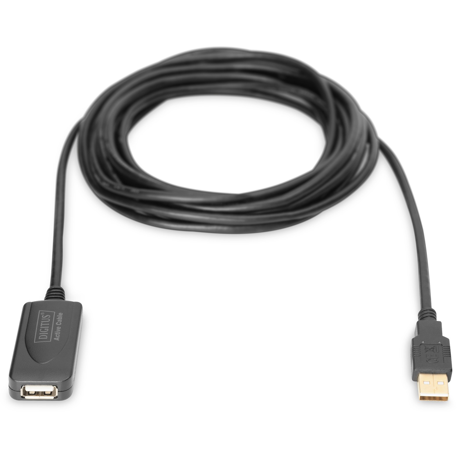 DIGITUS USB 2.0 Verlängerungskabel Typ A -A  St/Bu 5.0m,  sw