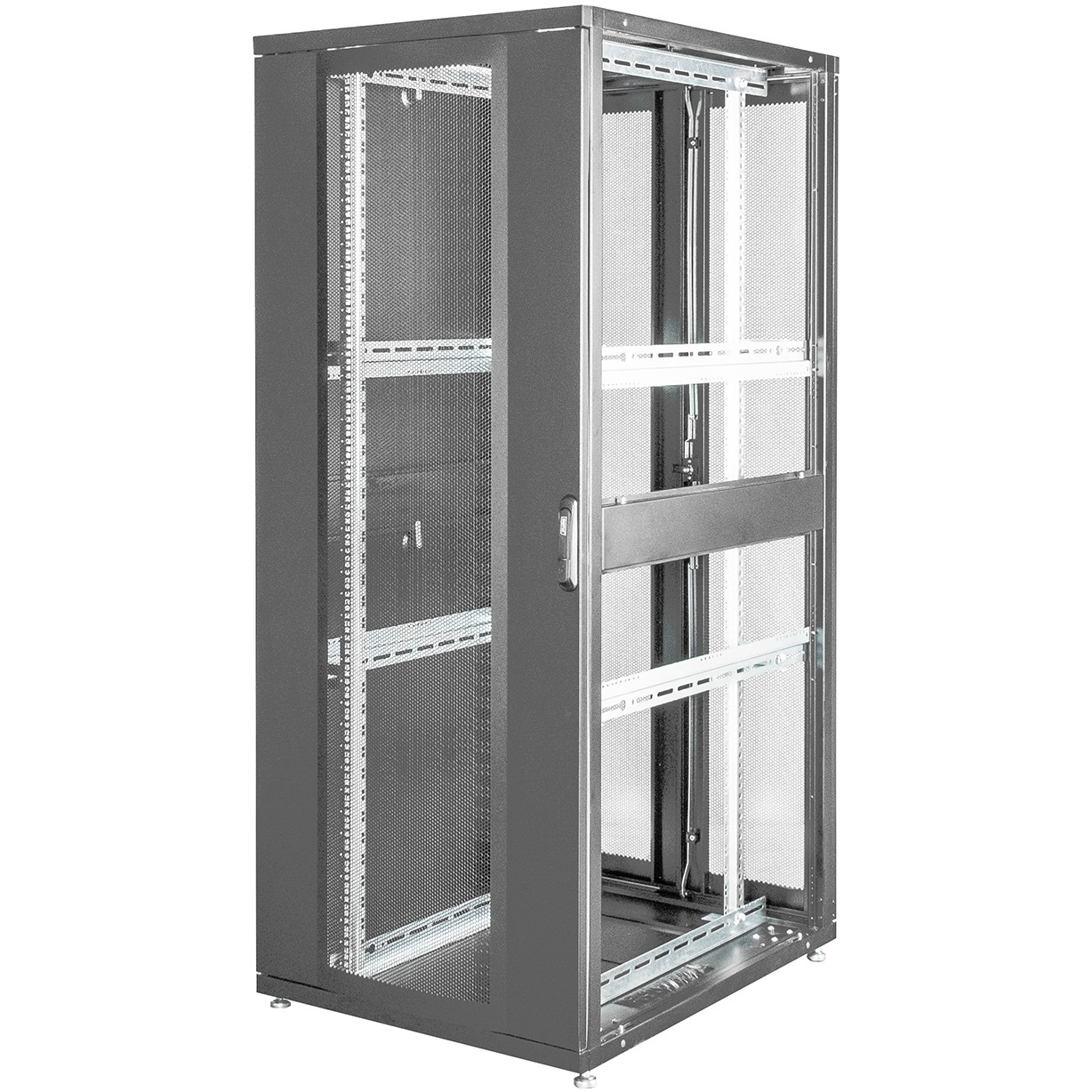 DIGITUS Serverschrank 48,3cm 42HE schwar