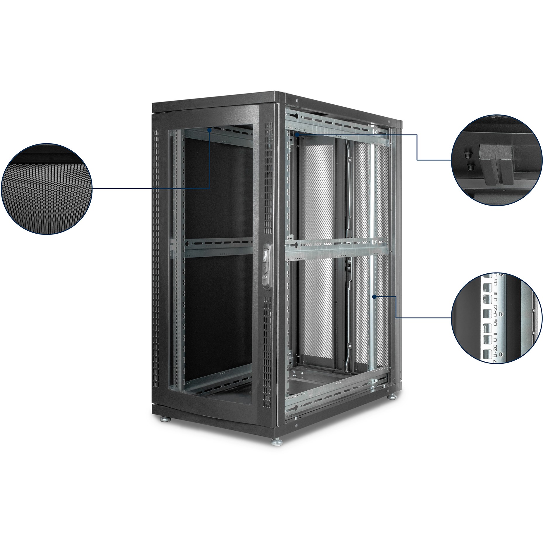 DIGITUS Serverschrank   Unique  26HE 1340x600x1000mm schwarz (Speditionsversand)