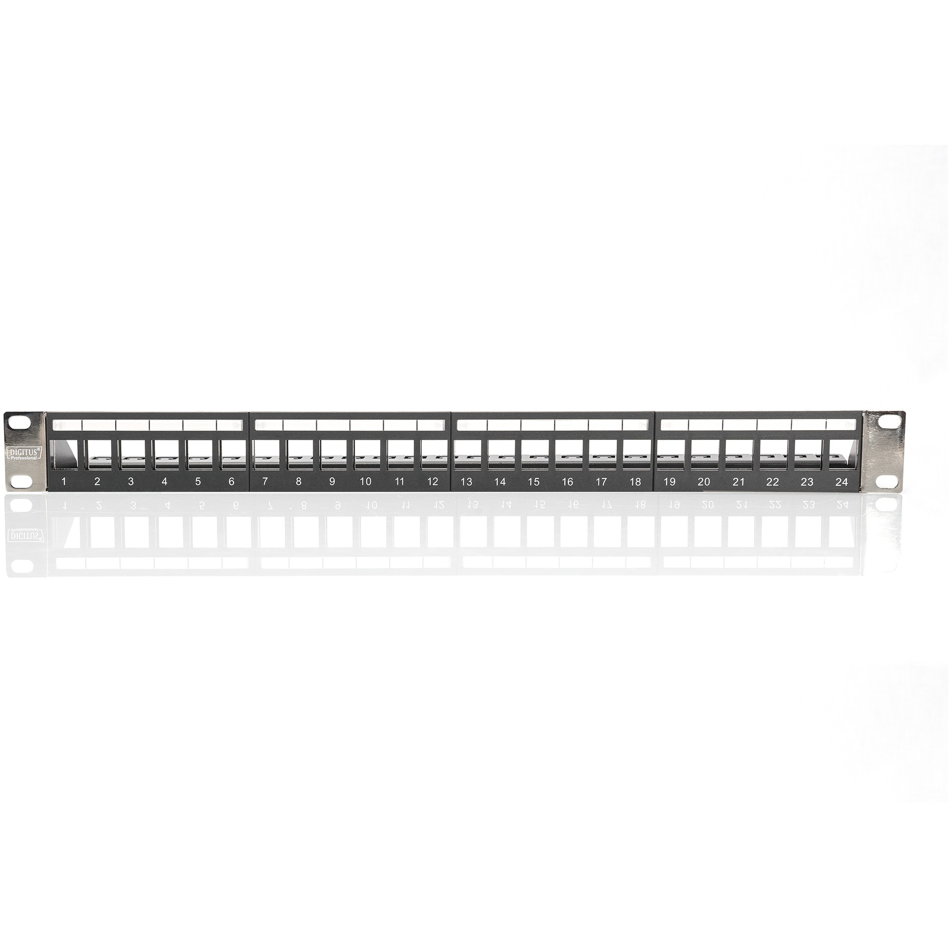 DIGITUS Patchpanel 1HE 24-Port Rackmount Modular geschirmt