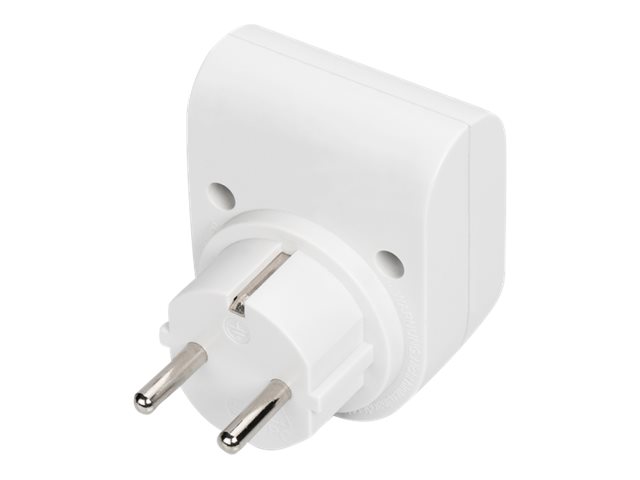 DIGITUS Überspannungsschutzadapter für Steckdose weiß