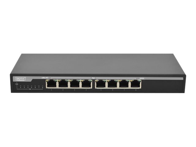 DIGITUS Switch 8-Port  Gigabit 135W PoE Unmanaged schwarz
