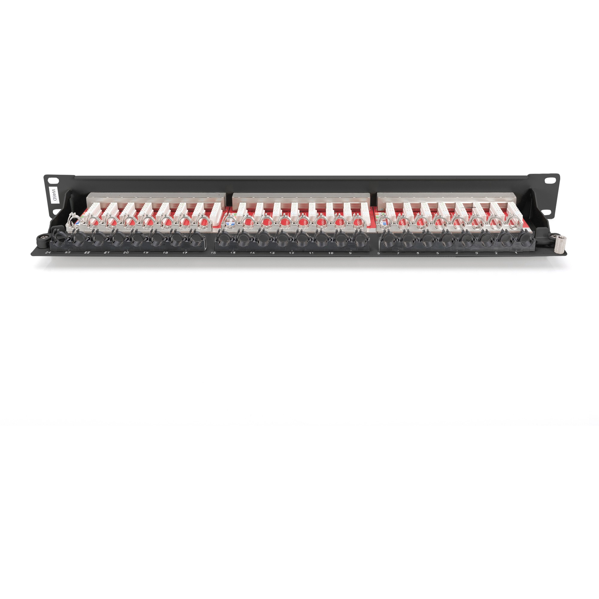 DIGITUS Patchpanel 1HE 24-Port Cat6a geschirmt schwarz