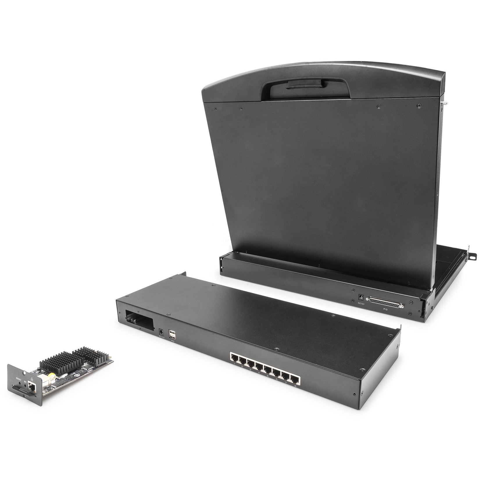 DIGITUS modularer KVM-Switch  8-Port Cat 5