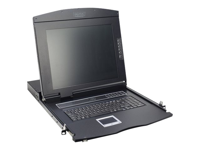 DIGITUS Modulare Konsole 17TFT,8-Port KVM&Touchpad,Deutschl