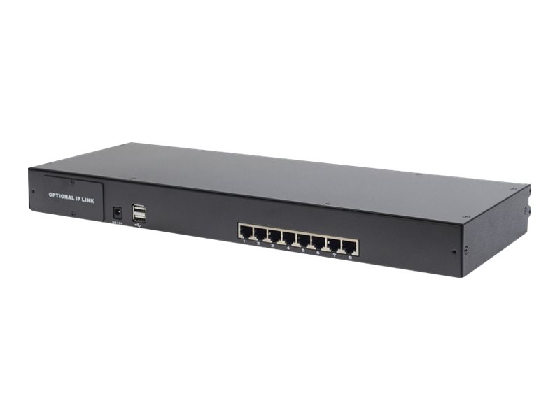 DIGITUS Konsole 19TFT,8-Port CAT5 KVM&Touchpad, Deutsch