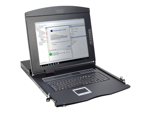 DIGITUS Modulare Konsole 17TFT,1-Port KVM&Touchpad,Frankrei