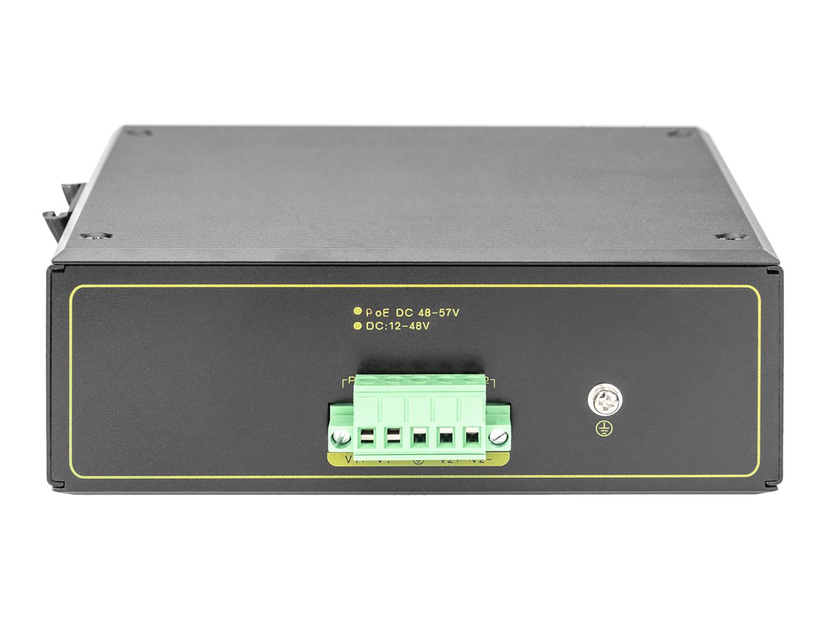 DIGITUS Switch Ind. 4-Port  Gigabit 30W PoE Unmanaged schwar