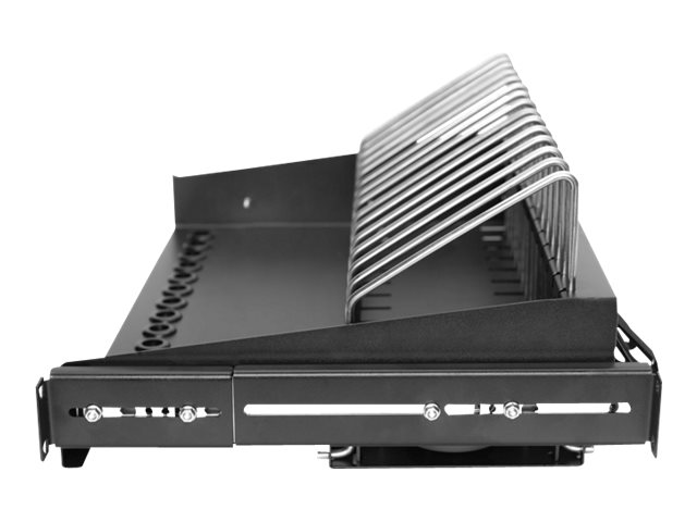 DIGITUS Fachboden ausziehbar für 14 Geräte(Phone,Tablet,NB)